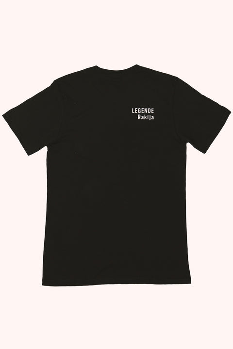 Black Spirit Tee by Legende featuring a sleek black design and graphic print, casual fit perfect for everyday wear.