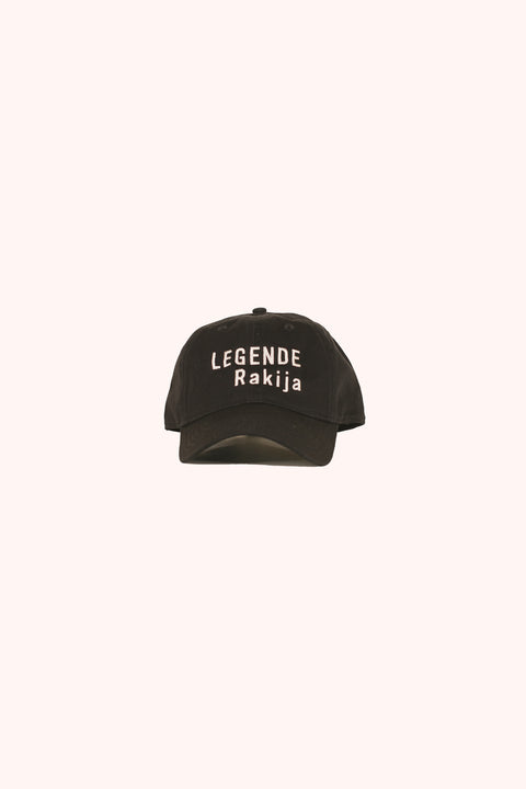 Legende Cap featuring a classic six-panel design with embroidered logo, adjustable strap, and breathable fabric for casual wear.